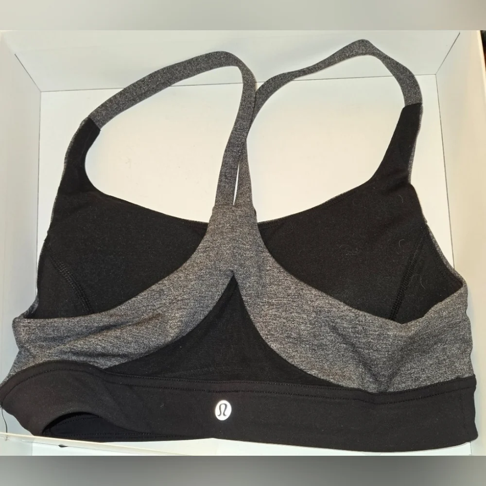 Lululemon Train Times Sports Bra in Dark Heathered Grey Black Size 8 NWT - Picture 4 of 8